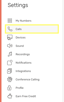 CircleLoop - Desktop - Settings - Calls