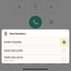 CircleLoop - Mobile - SMS - Call From Selection - CLIP