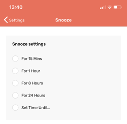 CircleLoop - Mobile - Settings-Snooze-SnoozeSettings - Clip