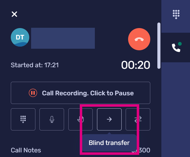 Features during a call