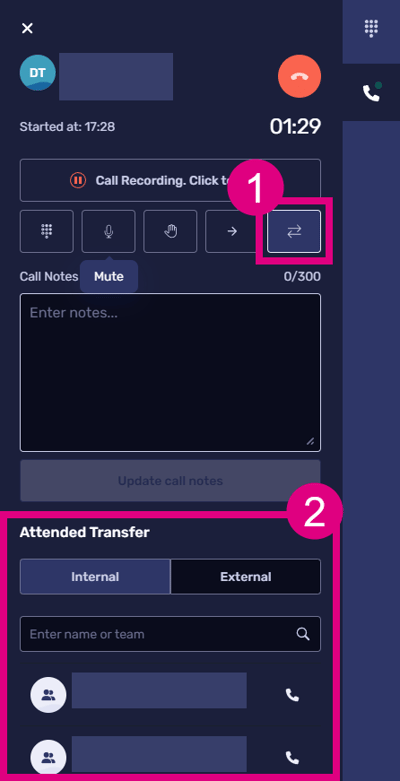 Features during a call 03